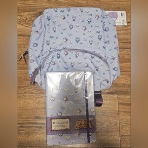 Animal crossing backpack and journal